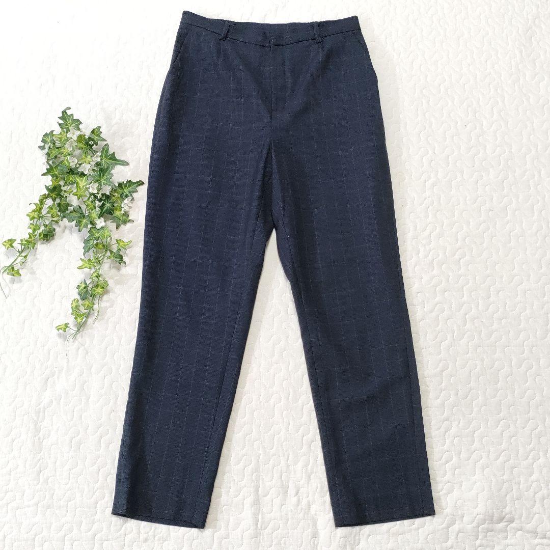 美品✨スーツセレクト　セットアップ　ノーカラージャケット　ネイビー　9号/L