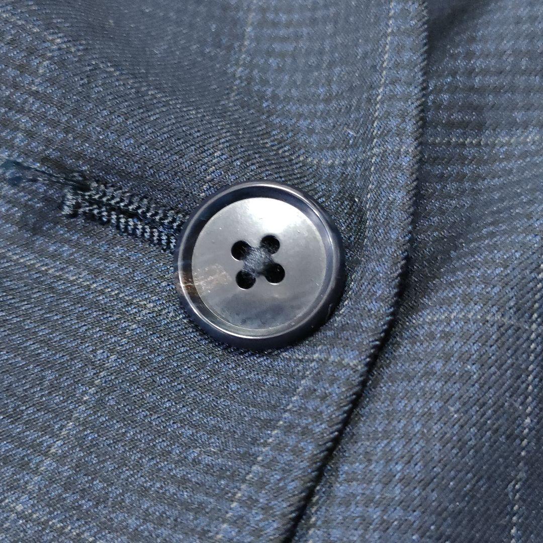 美品✨スーツセレクト　セットアップ　ノーカラージャケット　ネイビー　9号/L