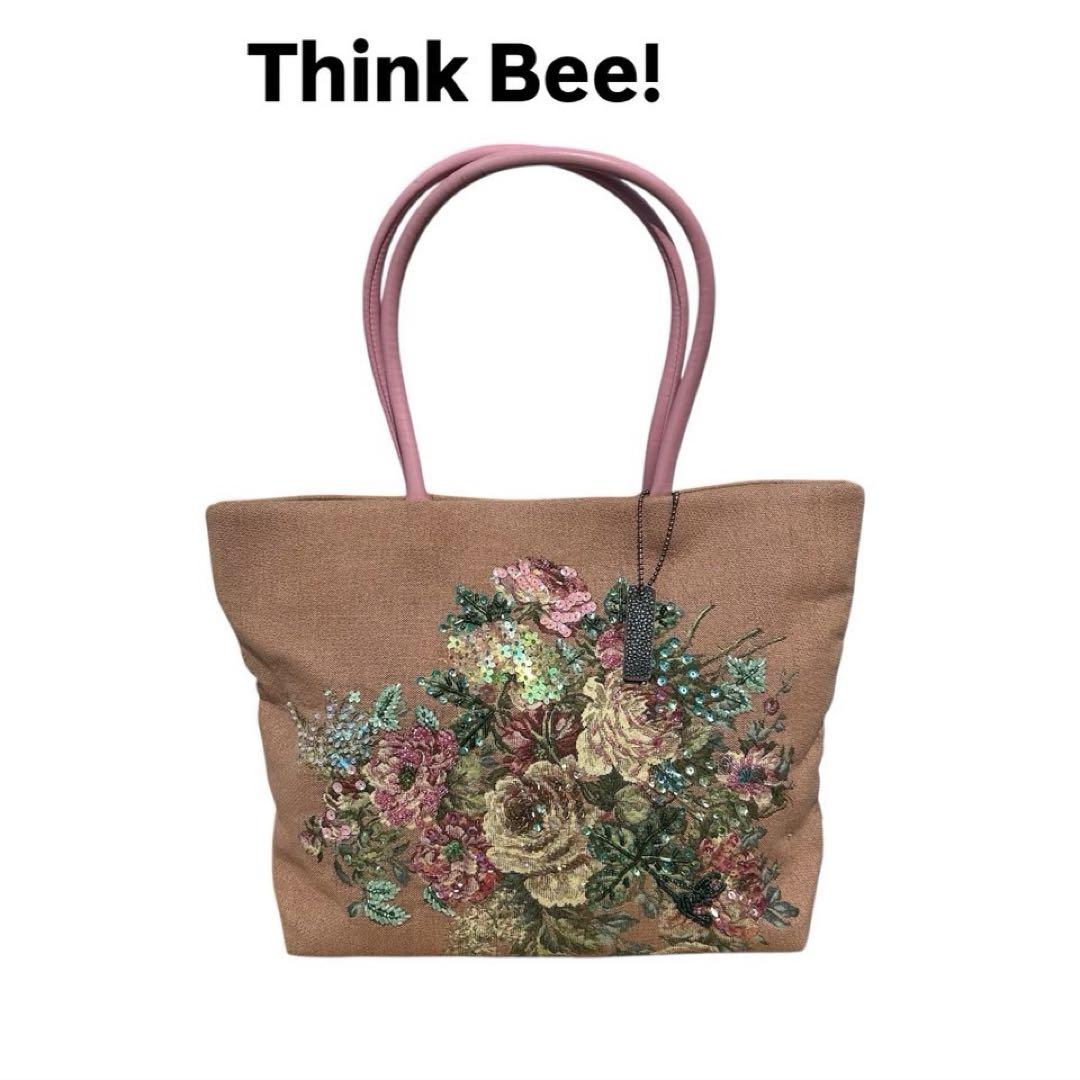 【M3】Think Bee! 花柄トートバッグ