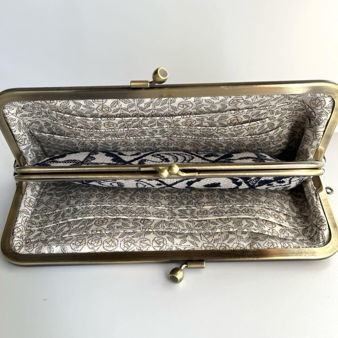 ハンドメイド がま口長財布 ミナペルホネン symphony