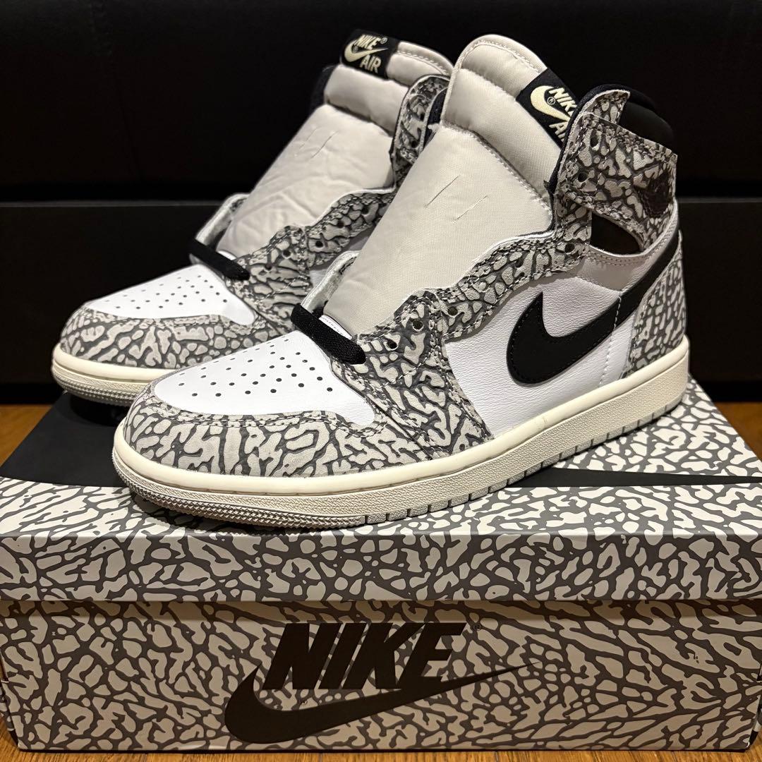NIKE AIR JORDAN 1 HIGH WHITE CEMENT 新品