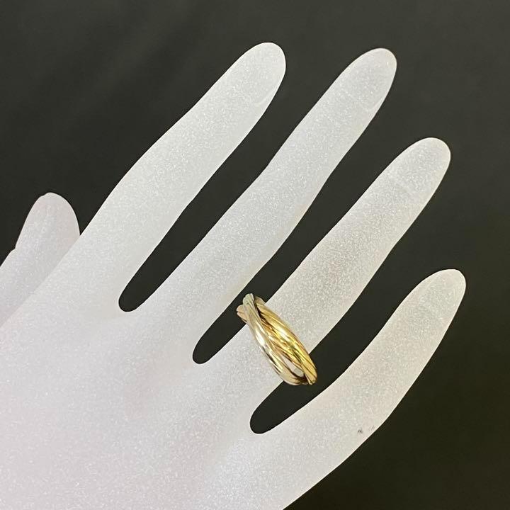 K18　スリーカラーゴールド　3連リング　サイズ12号　トリニティ　7.2g