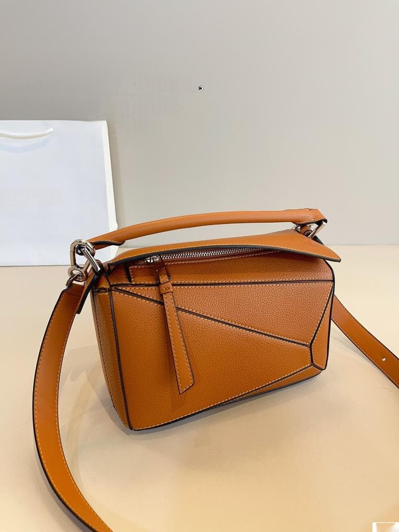 キャラメルジオメトリックバッグ