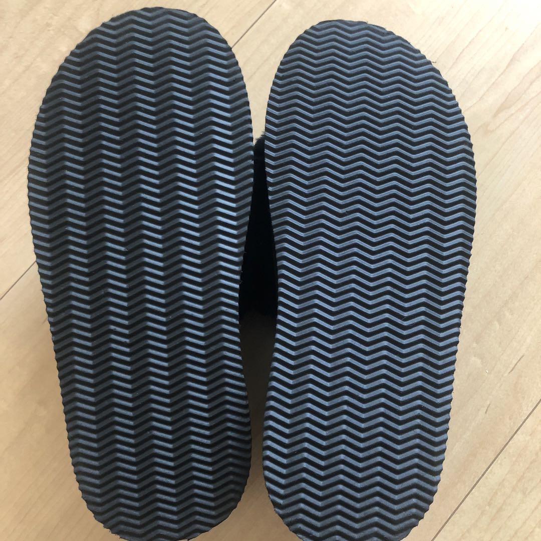 UGG 黒 ファー スライドサンダル