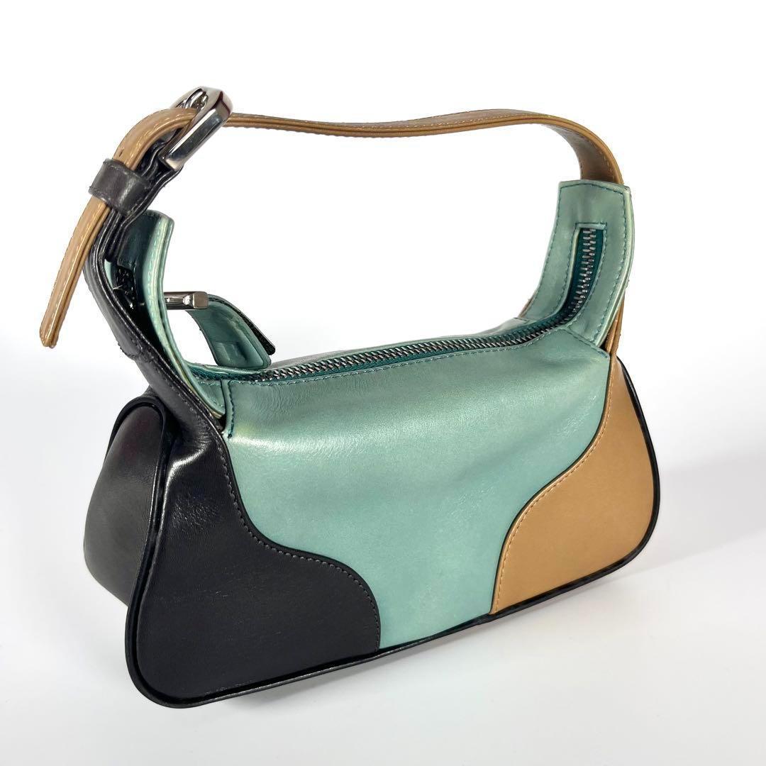 【良品】BALLY バリー　マルチカラー　ミニハンドバッグ　レザーパッチワーク