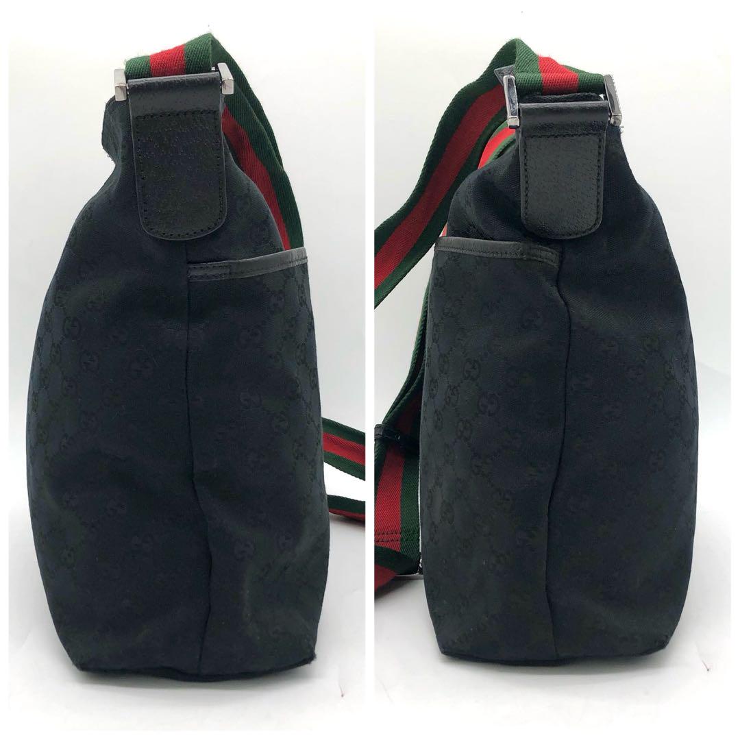 美品 ✨ 】GUCCI ショルダーバッグ GG シェリーライン ブラック