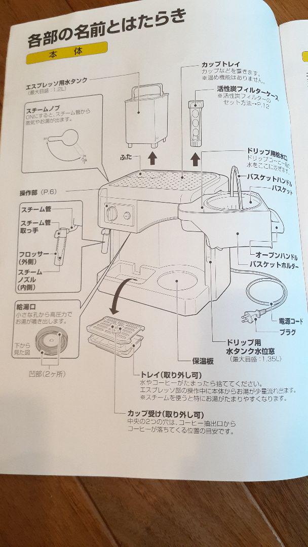 De'Longhi デロンギ　コンビコーヒーメーカー BCO410J-W