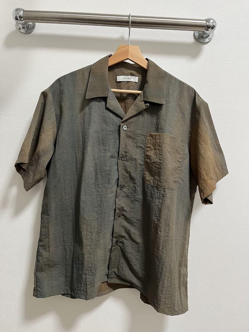 DYED NYLON OPEN COLLAR SHIRT S/S