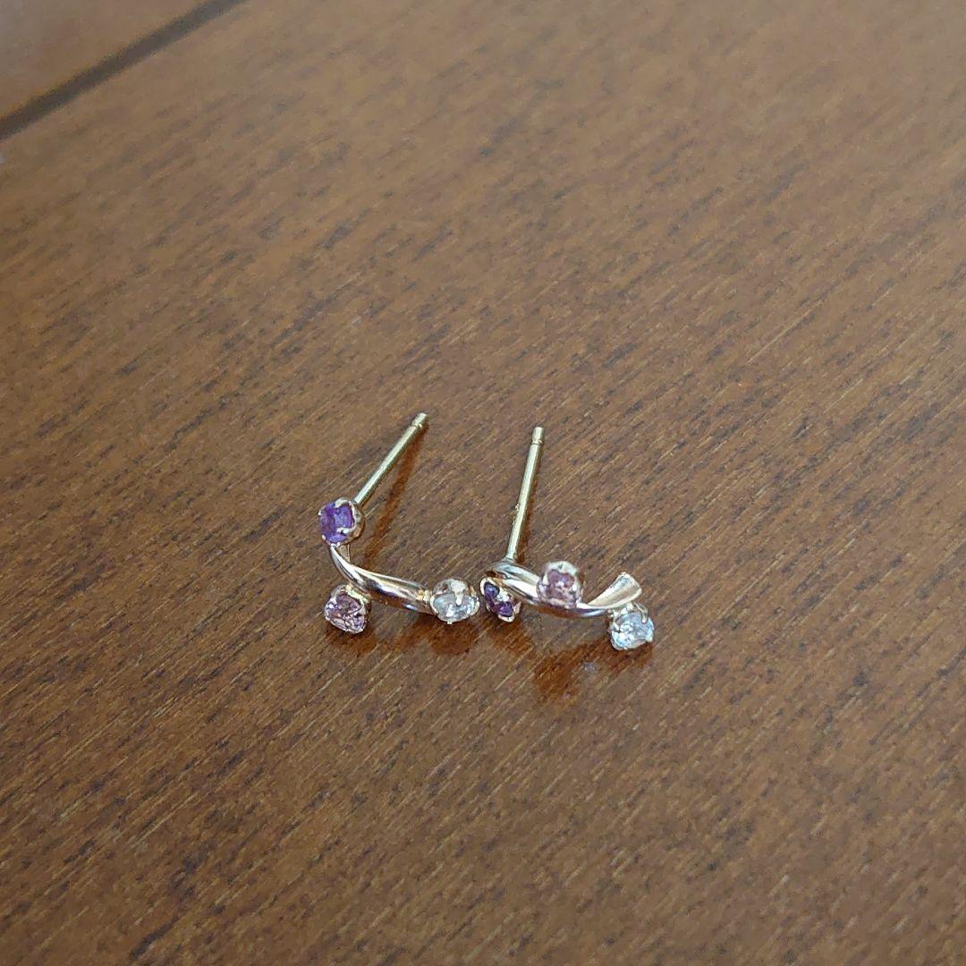 値下げ価格！K18 ♡ チェーンピアス 刻印あり