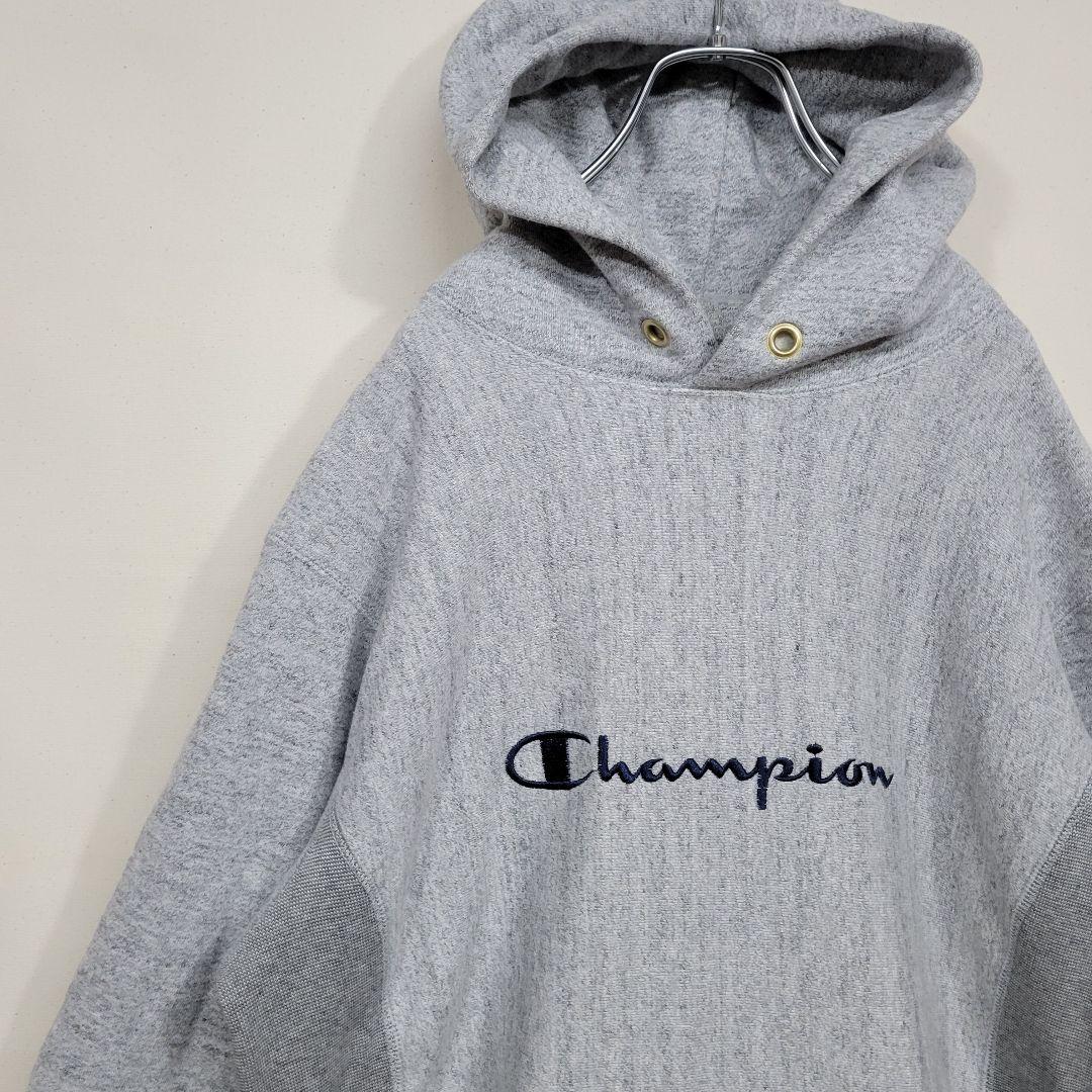 安い超歓迎 希少 Champion ビッグロゴ 刺繍 リバースウィーブ スウェットパーカー 5fBt0-m54508202912 限定品新作
