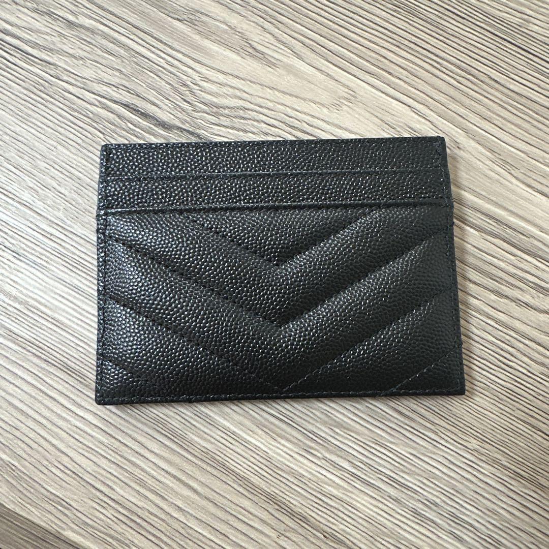 YSL ブラック レザー カードケース