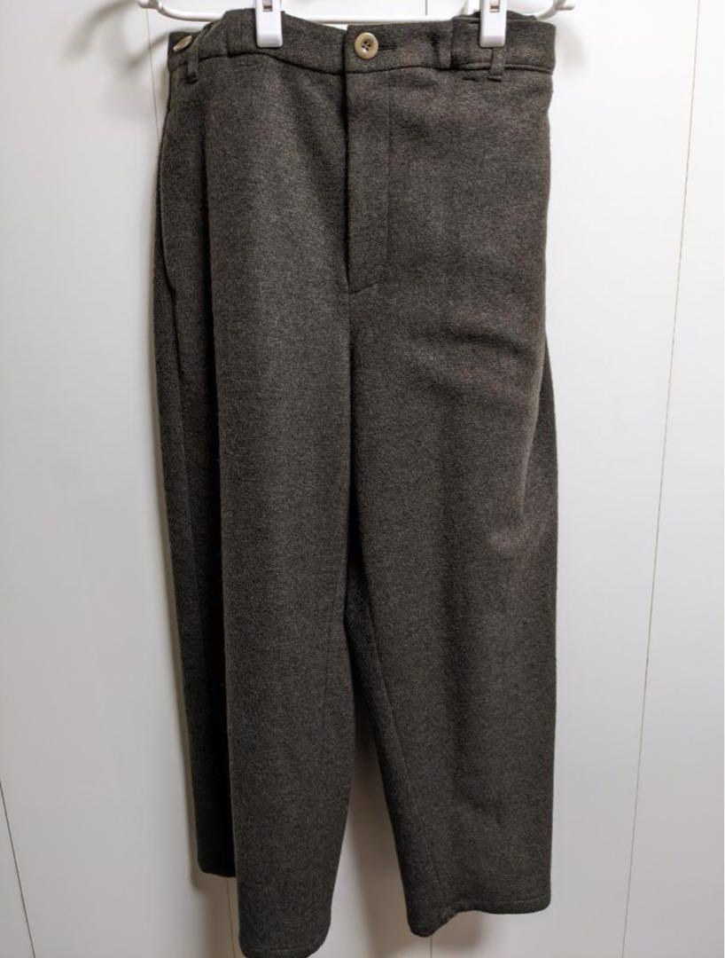 AMBERGLEAM Vintage Wrap Pants ヘザーオリーブM/L