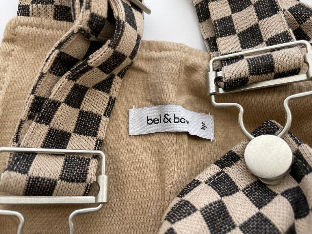 ボトムス bel&bow Checkerboard Overall 1y