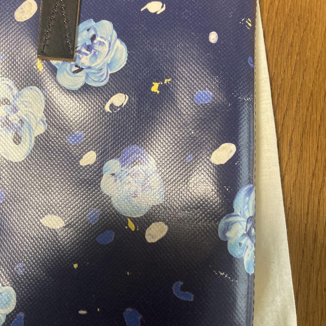 MARNI 花柄 ネイビー バッグ 保存袋付き本当に 安い