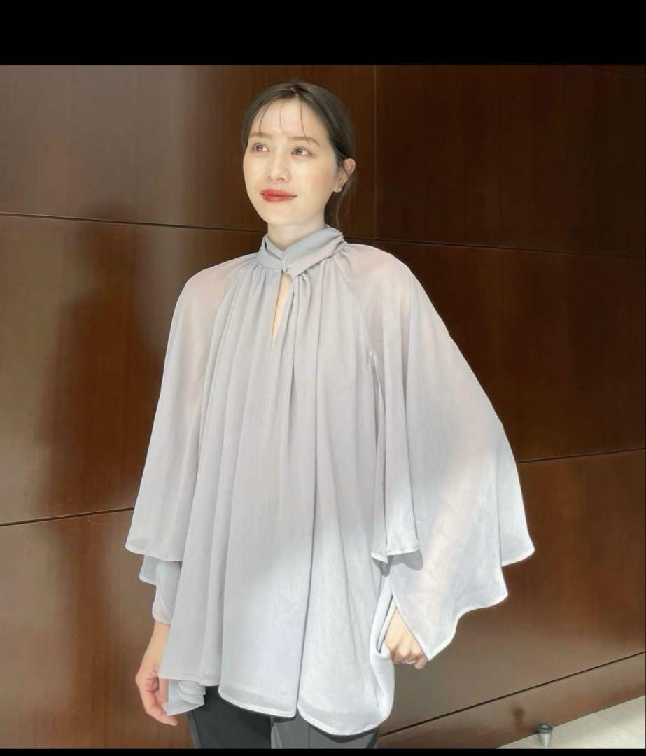☆新品未使用/タグ付き☆ L'AUBE BLANCグレー フリルデザイン