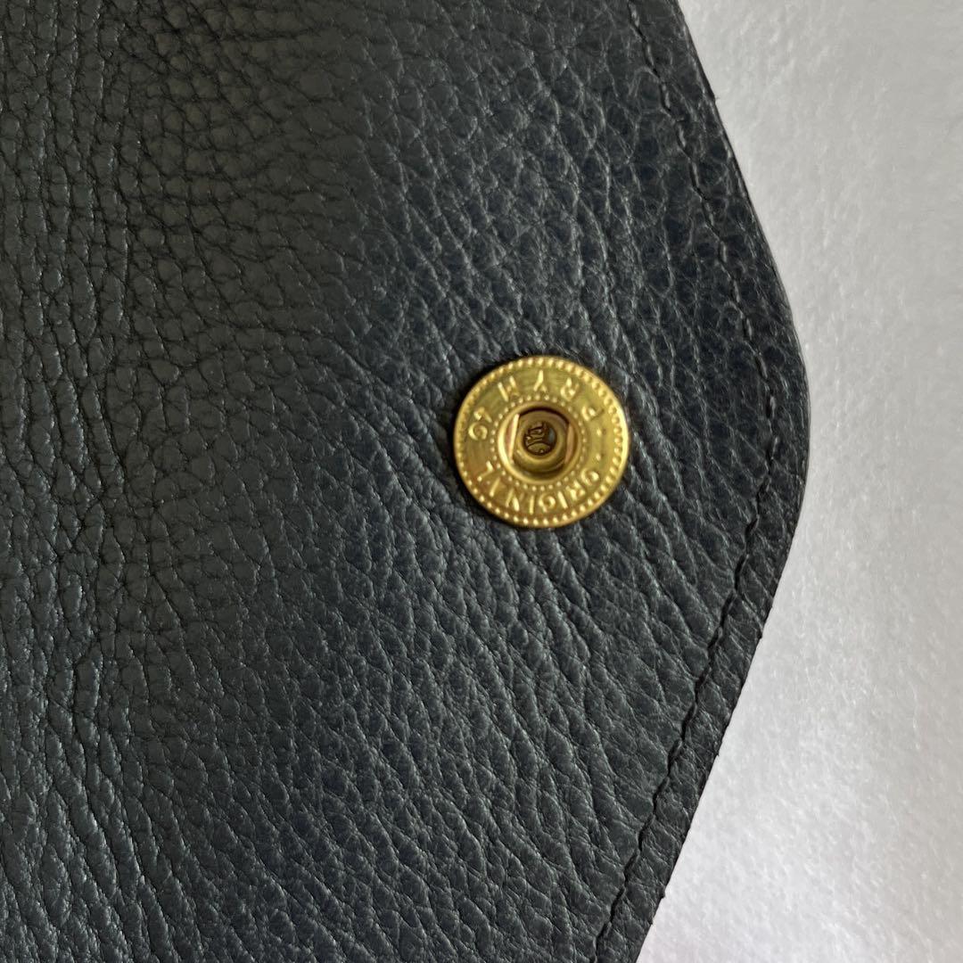 【未使用】IL BISONTE がま口財布 二つ折り ブラック