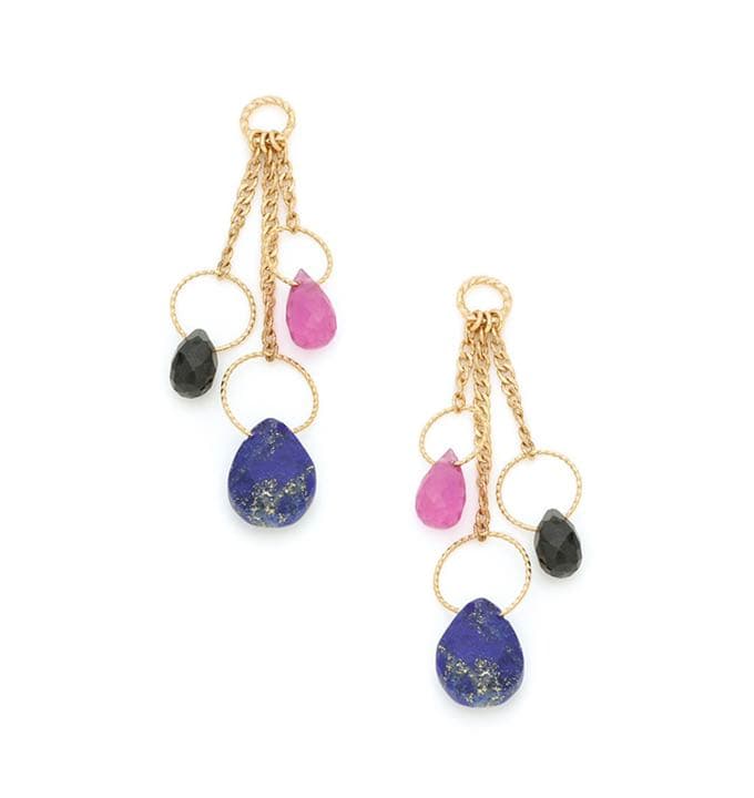 新品 アガット agete K10 チャーム ラピスラズリ スピネル ルビー