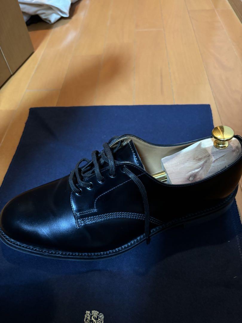 SANDERS MILITALY OFFICER SHOE プレーントゥ革靴