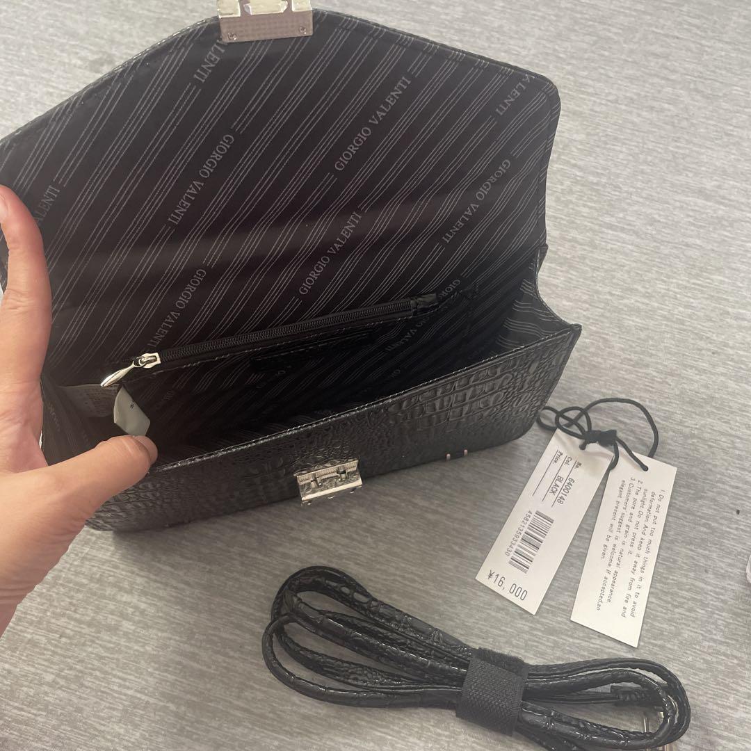新品未使用‼️GIORGIO VALENTI 黒バッグ - メルカリ