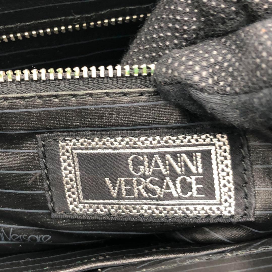 ジャンニ ヴェルサーチ GIANNI VERSACE ビジネスバッグ レザー 黒