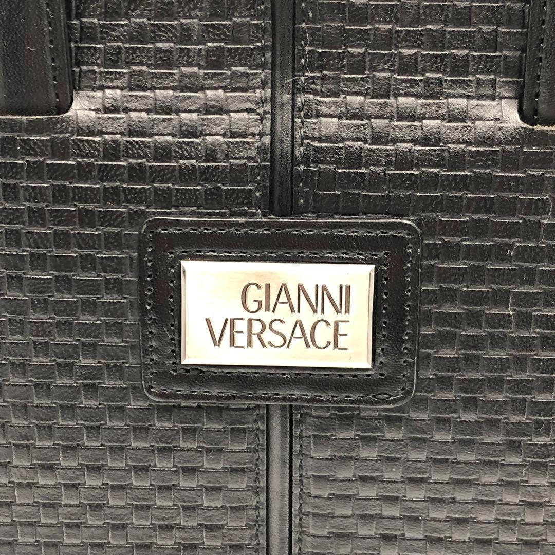 ジャンニ ヴェルサーチ GIANNI VERSACE ビジネスバッグ レザー 黒