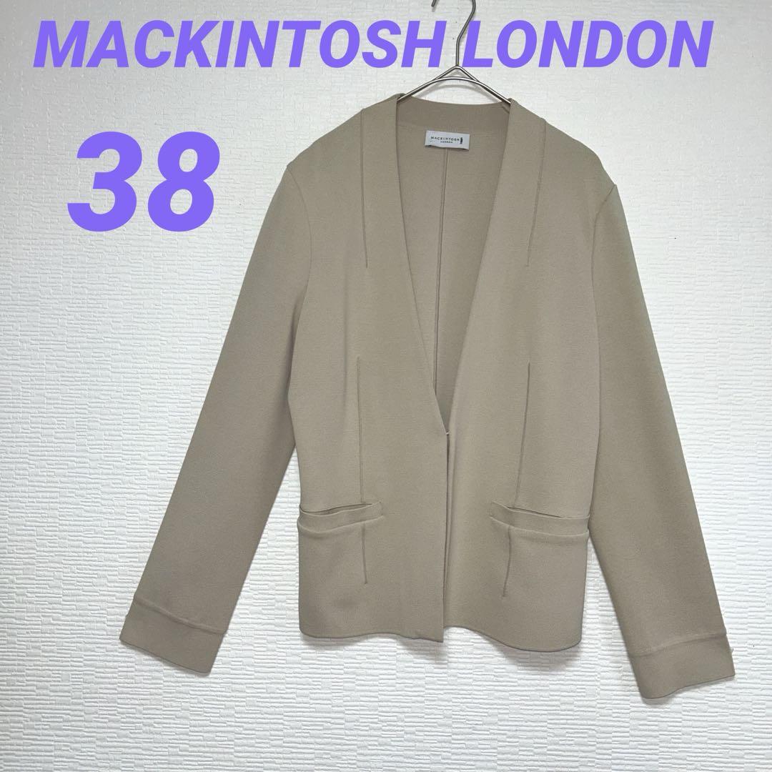 極美品✨マッキントッシュロンドン ニットジャケット 38 カラーレス ノーカラー 極美品✨マッキントッシュロンドン ニットジャケット 38 カラー