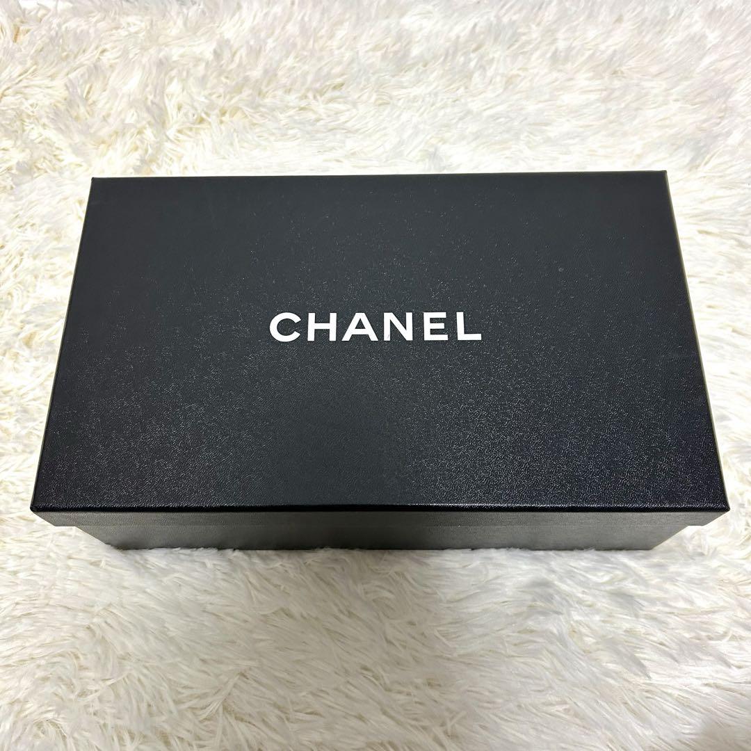 未使用保管品　CHANEL ココマーク　エスパドリーユ　黒　ラムスキン