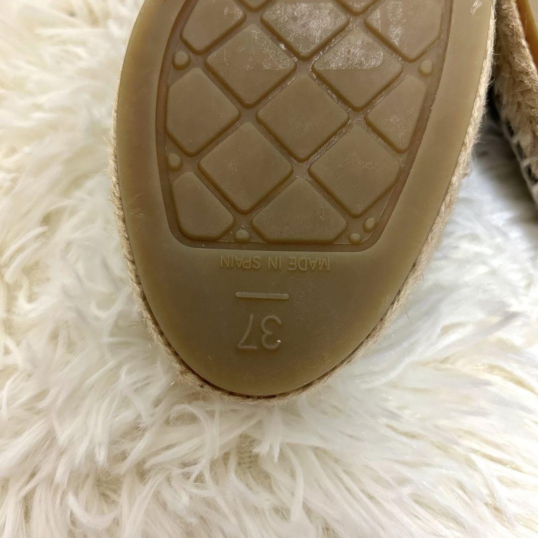 未使用保管品　CHANEL ココマーク　エスパドリーユ　黒　ラムスキン