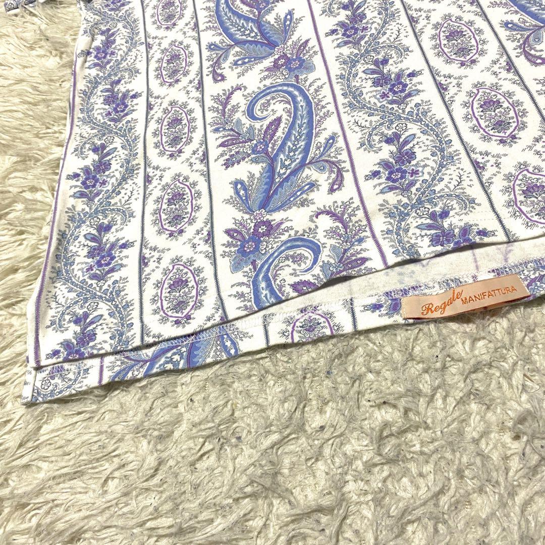 美品✨Etro ポロシャツ ペイズリー 総柄 Regale M メンズ 青
