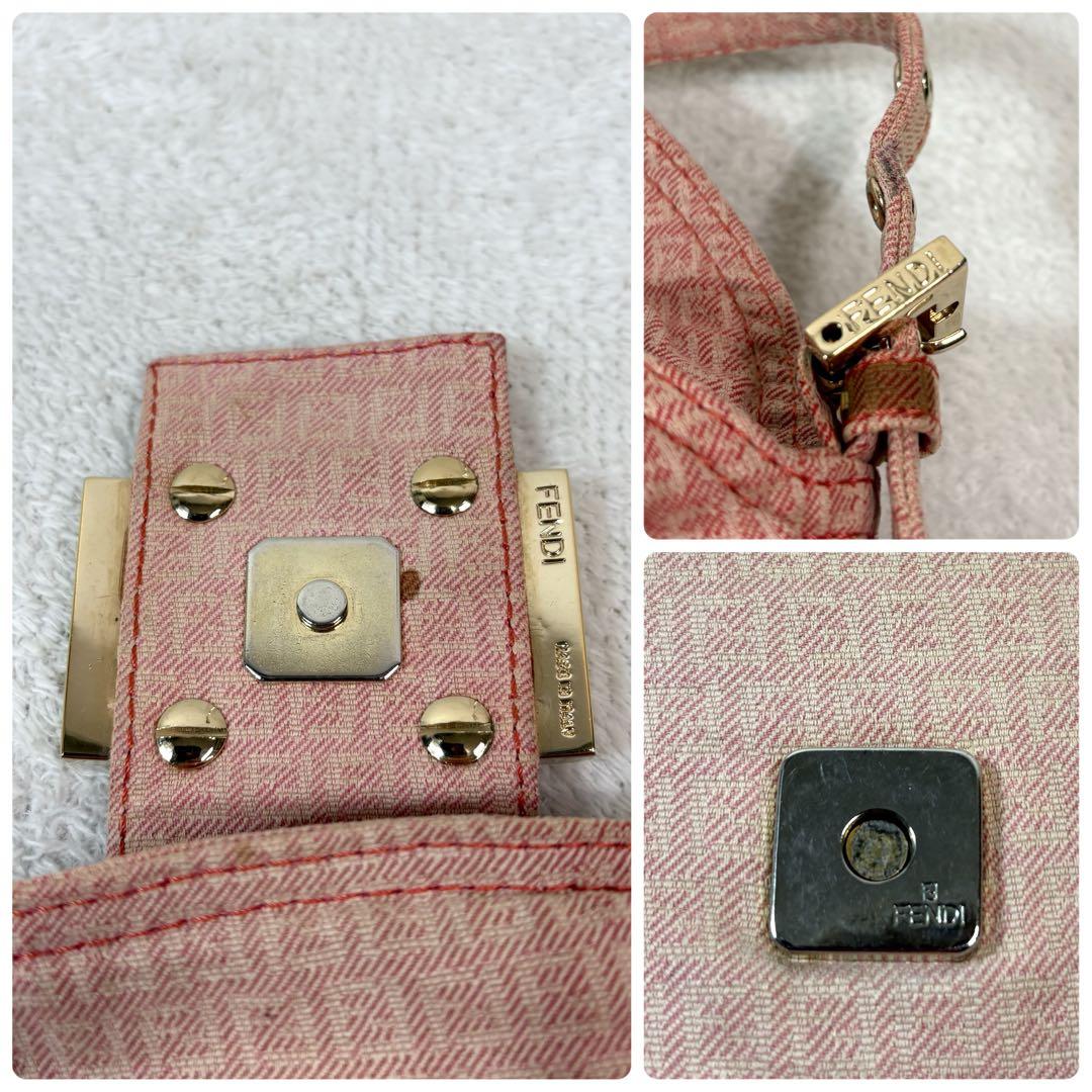 FENDI フェンディ　ズッキーノ　マンマバケット　ピンク色
