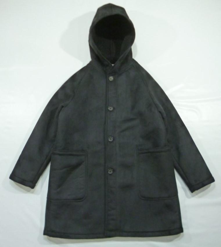 Tomorrowland Men  エコムートン フーデッドコート Black