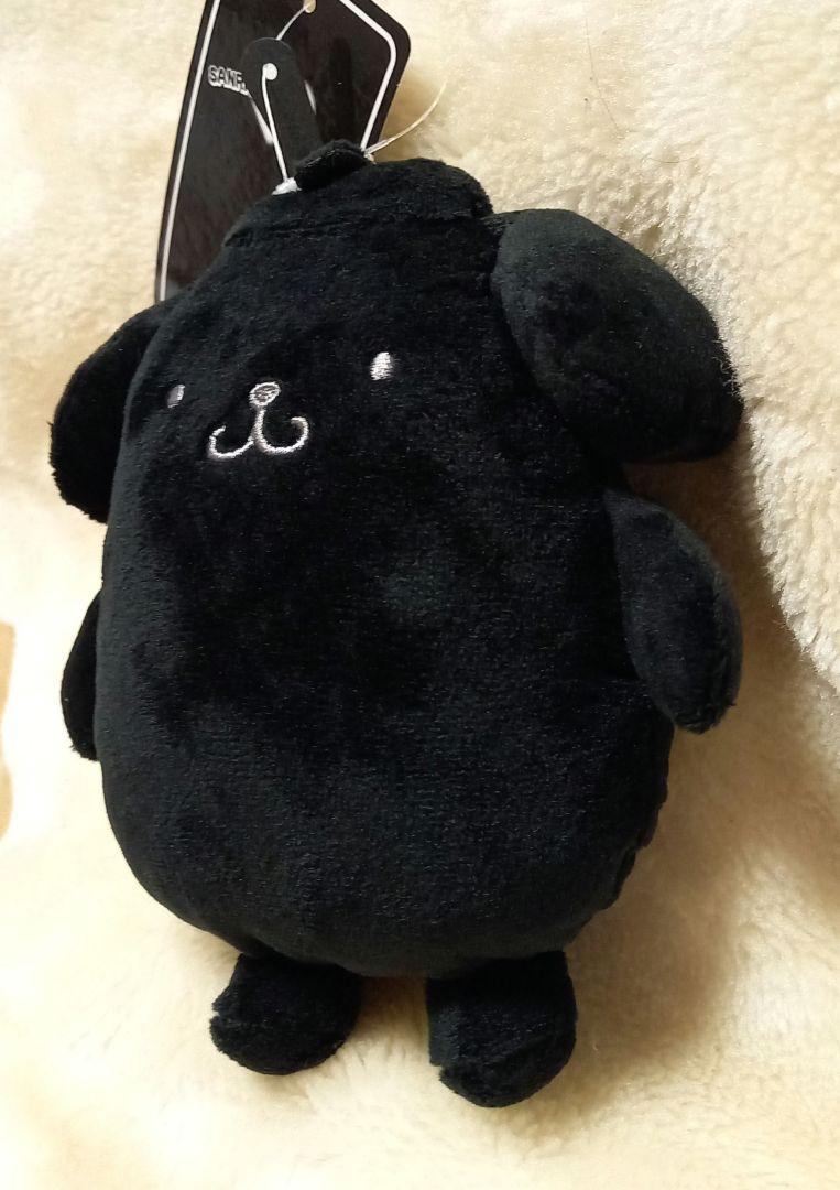 新品　サンリオ　ポムポムプリン　ブラック　マスコットホルダー　ぬいぐるみ