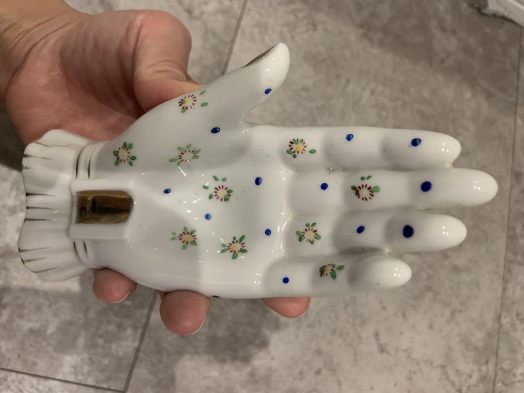 陶器製 手形オブジェ ヴィンテージ　ハンドトレイ