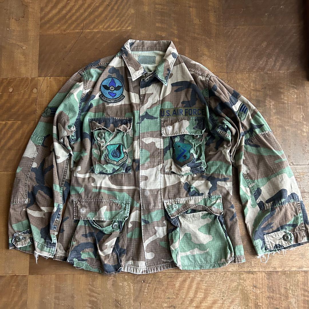 ヴィンテージ カモシャツ 迷彩柄 ワッペン Virgil ヴァージル