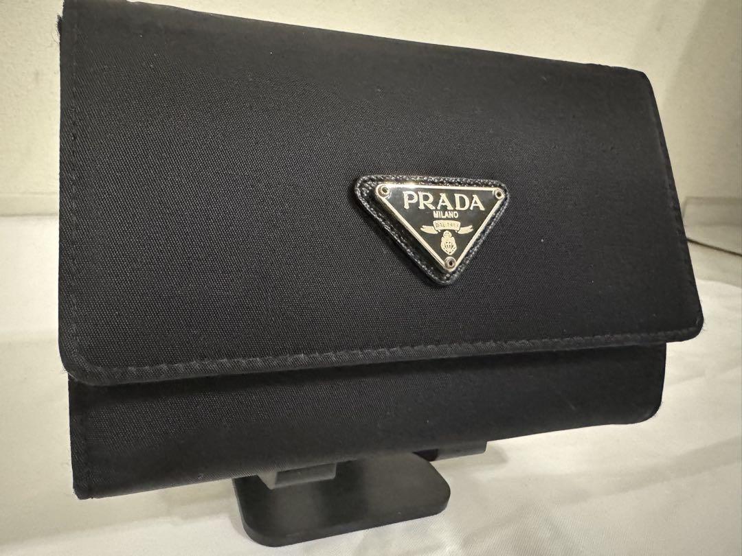 PRADA ブラック ナイロン 三つ折り財布