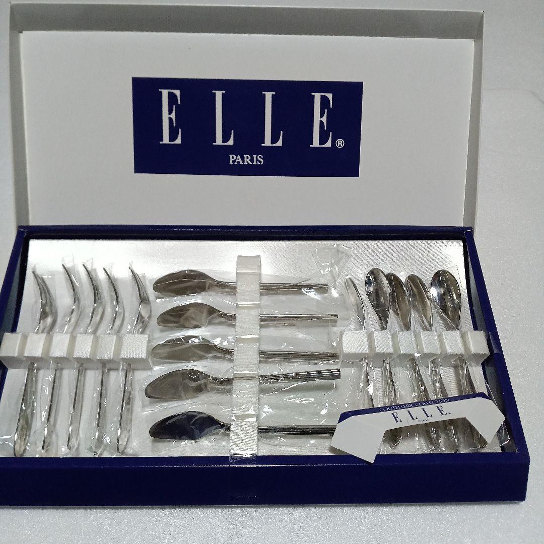 ELLE PARIS カフェスプーン プチフォーク 15本セットシルバー