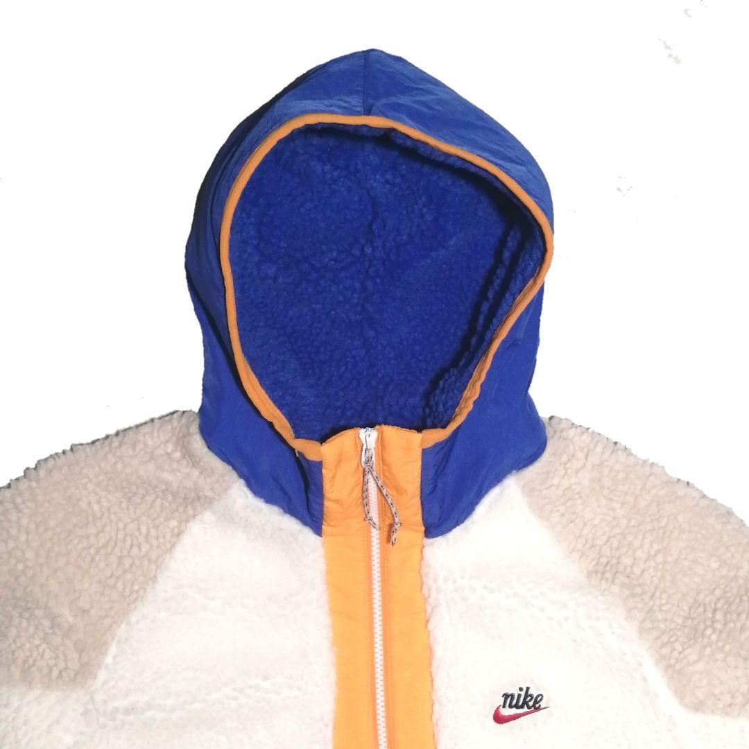【美品】NIKE ナイキ ハーフジップ ボアフリースフーディー 青 M nrcg.lt