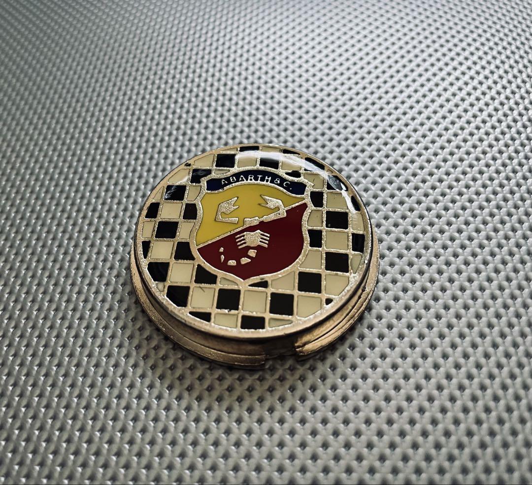 希少 Abarth アバルト ホーンボタン(センターボタン) 七宝焼き 新品