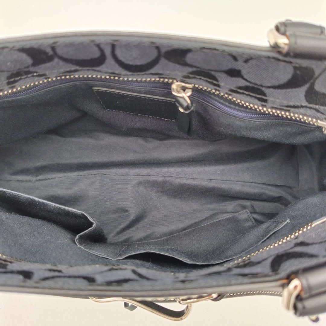 ☆COACH☆ トートバッグ シグネチャー キャンバス ブラック FS8K07