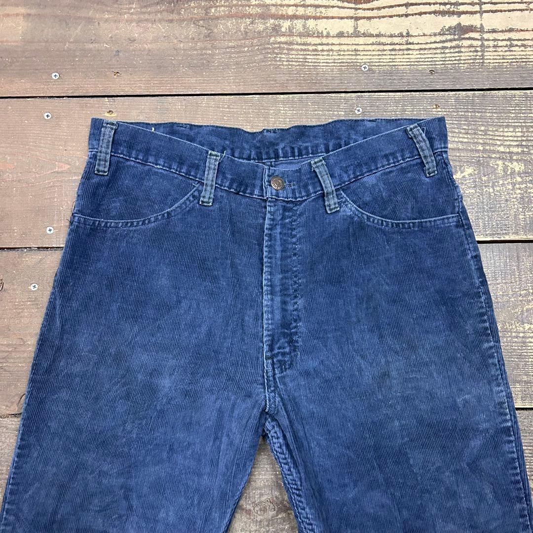 W32　80s　古着　リーバイス　646　コーデュロ　ネイビー　紺