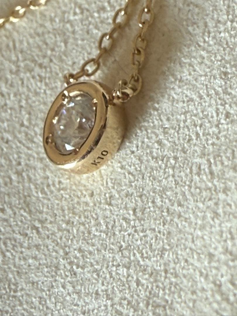 プラスヴァンドーム　LAB_K10 モアッサナイト ネックレス　大粒