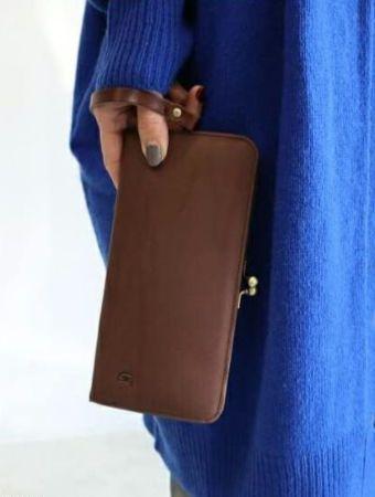 CLEDRAN クレドラン　超美品❗️ANNE ストラップ付きがま口ウォレット