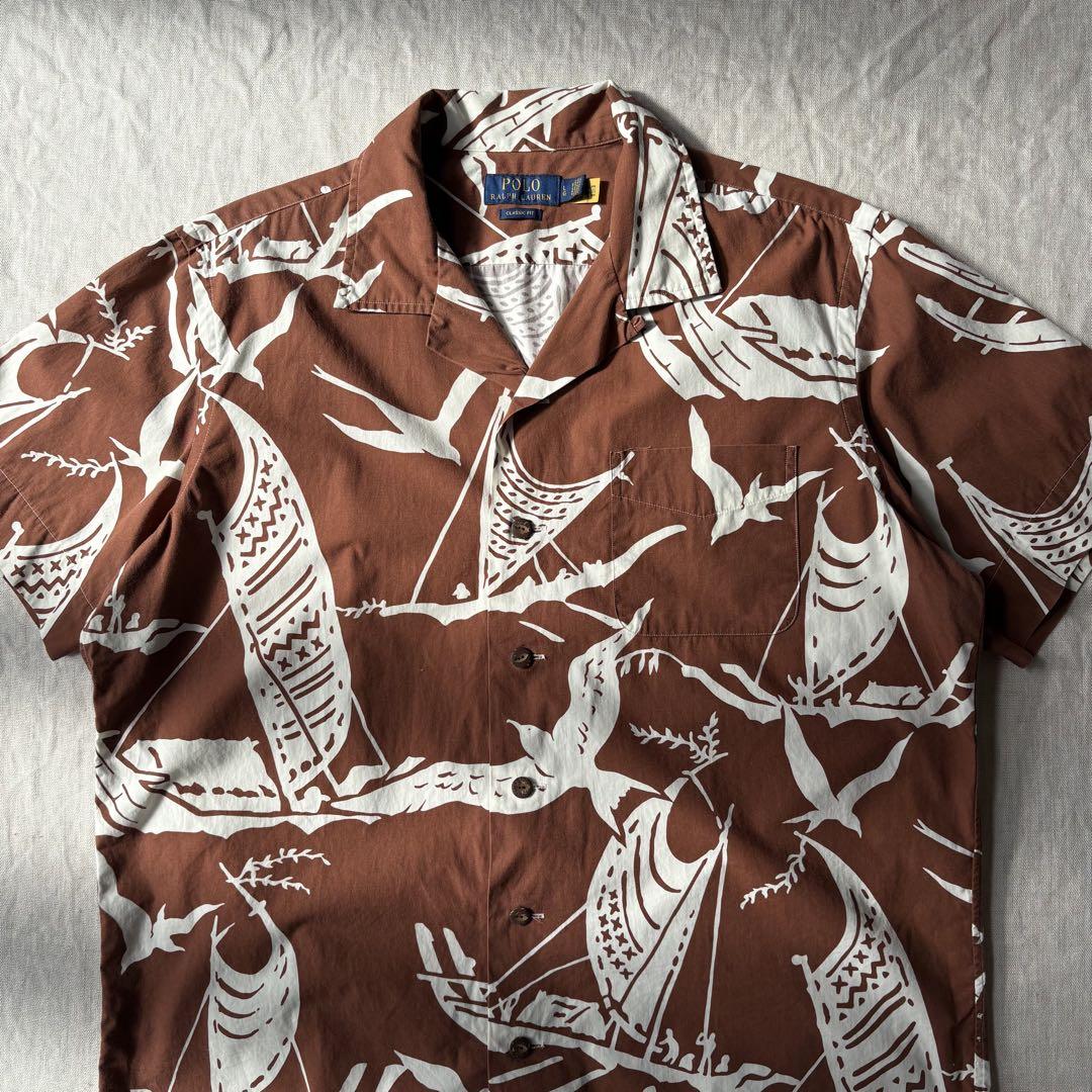 【半額】 RALPH POLO LAUREN 半袖シャツ オープンカラー KON-TIKI トップス