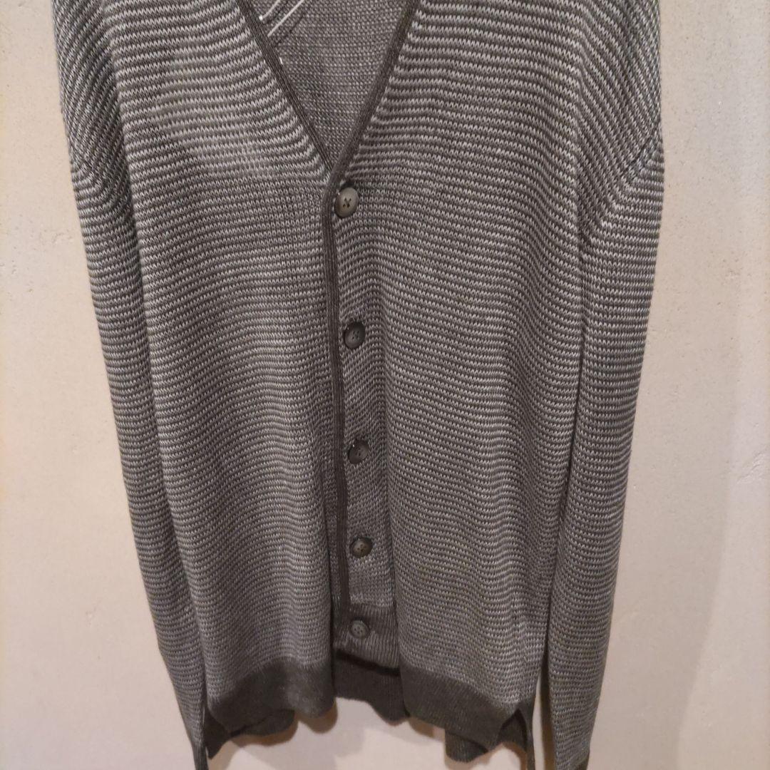 新品【ADAM ET ROPE'】麻　カーディガン　グレー　DEPUIS1990