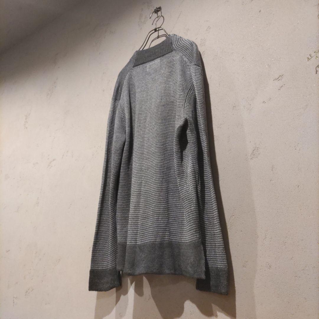 新品【ADAM ET ROPE'】麻　カーディガン　グレー　DEPUIS1990