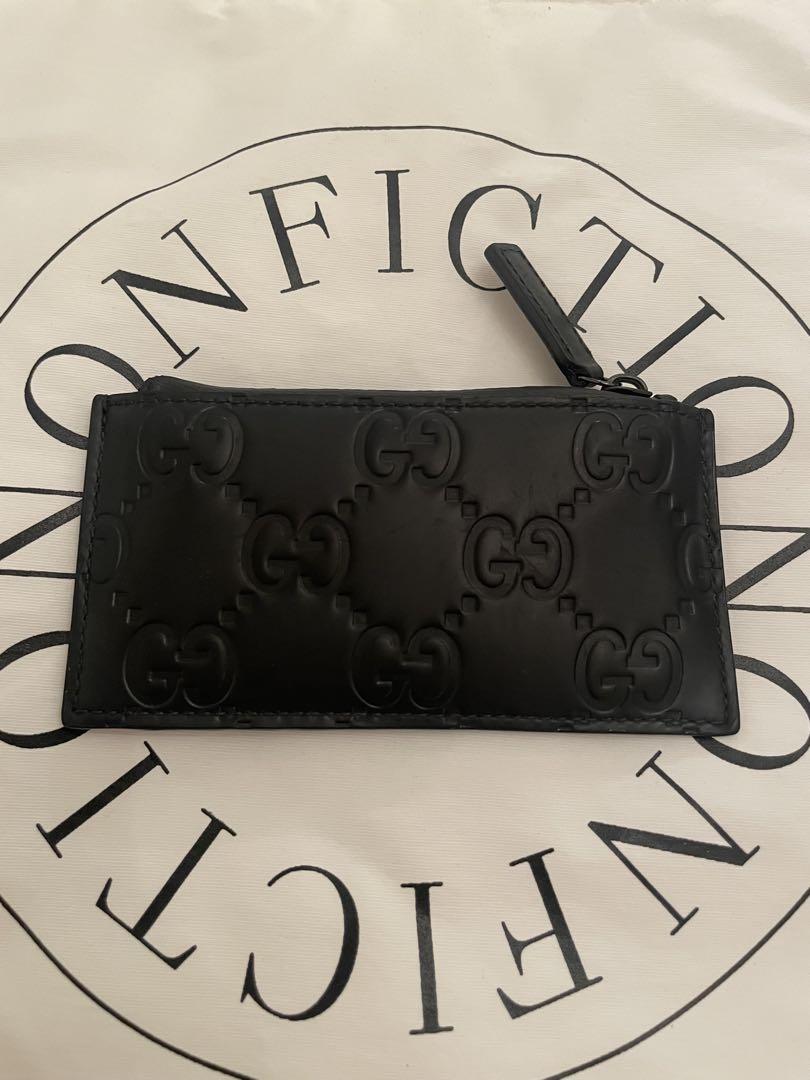 GUCCI ブラック レザー フラグメントケース