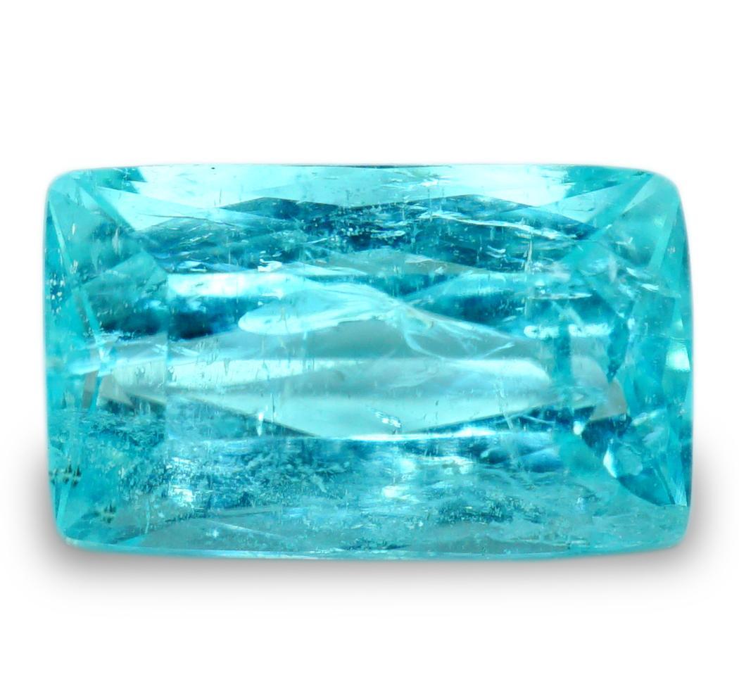 天然パライバトルマリン モザンビーク産 希少スクエア 1.04ct ルース