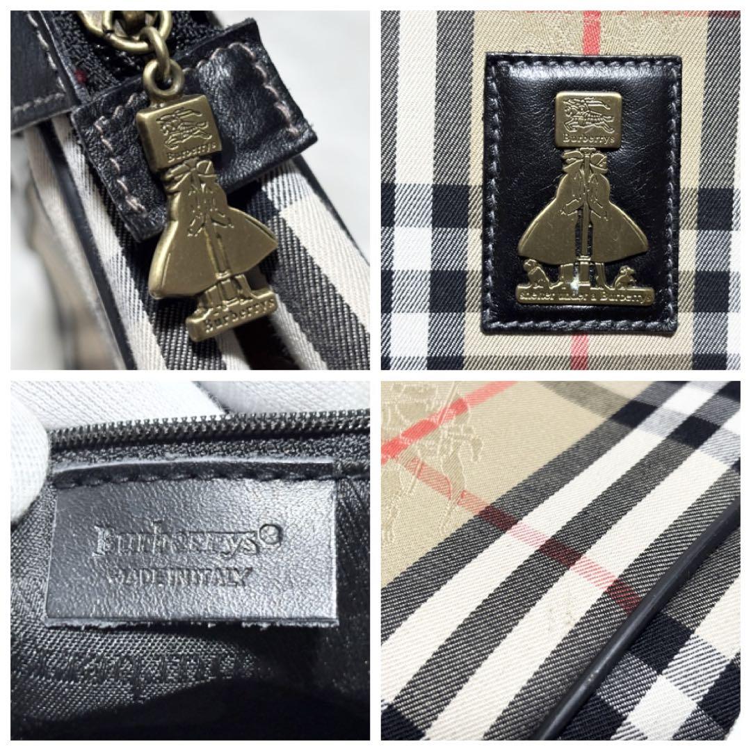 Burberry バーバリー チェック レザー ハンドバッグ