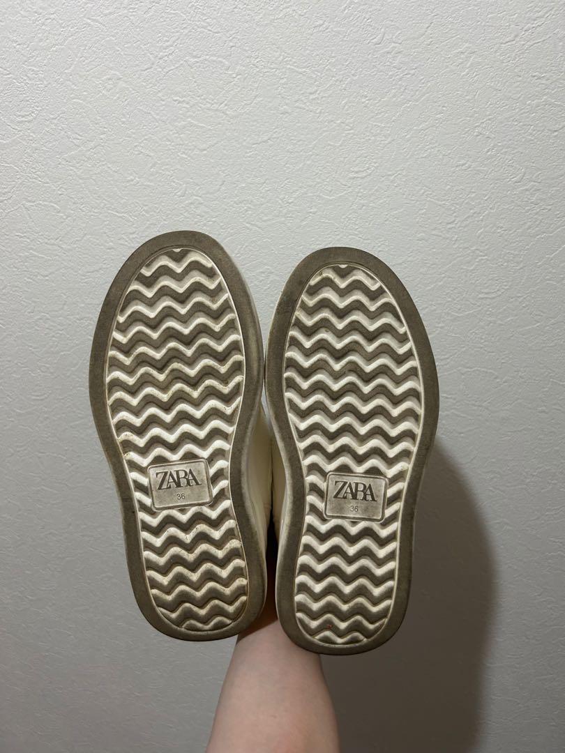 【完売品】ZARA フラットフォームプリムソールスニーカー　サイズ36