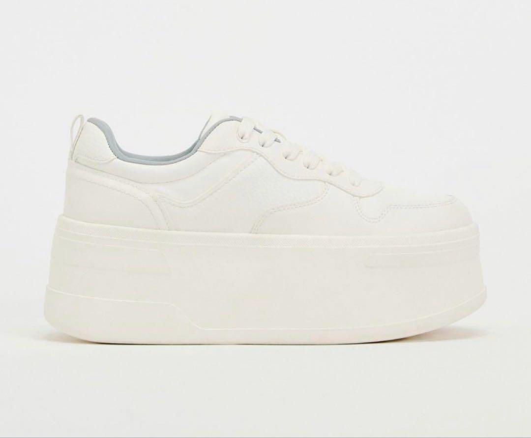 【完売品】ZARA フラットフォームプリムソールスニーカー　サイズ36